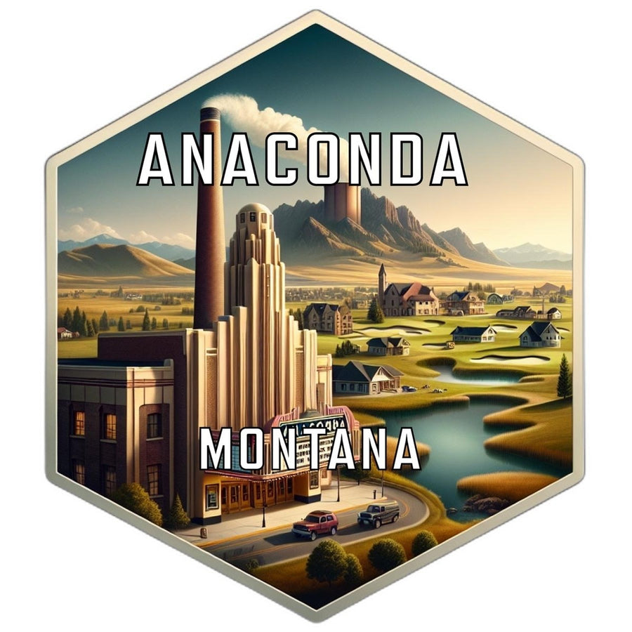 Anaconda Montana Travel Destination Souvenir Vinyl Decal Sticker Image 1