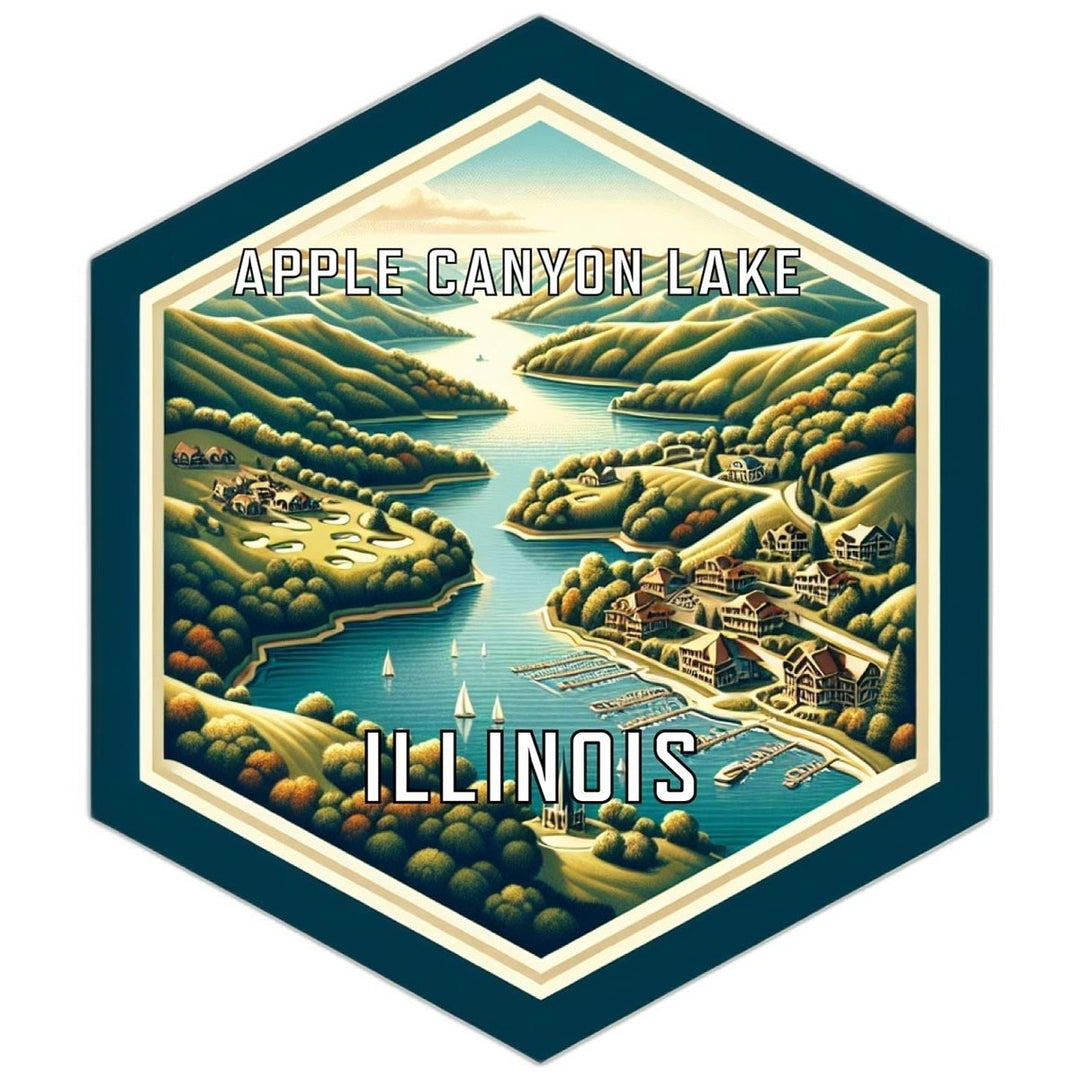 Apple Canyon Lake Illinois Travel Destination Souvenir Vinyl Decal Sticker Image 1