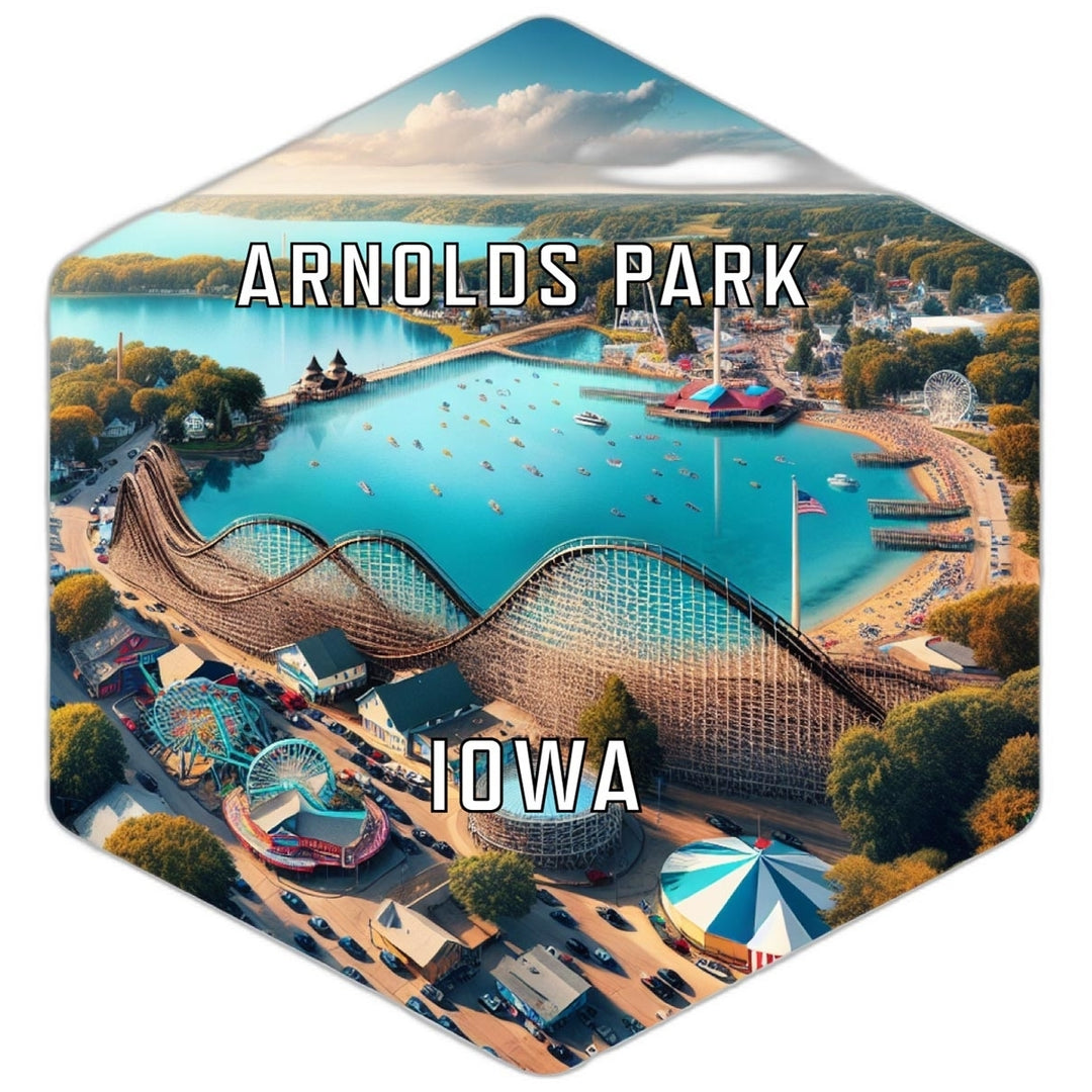 Arnolds Park Iowa Travel Destination Souvenir Vinyl Decal Sticker Image 1