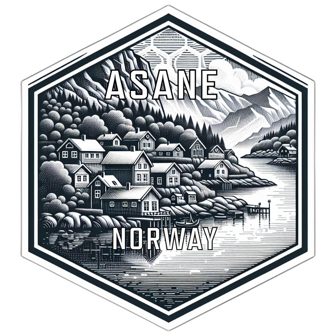 Asane Norway Travel Destination Souvenir Vinyl Decal Sticker Image 1