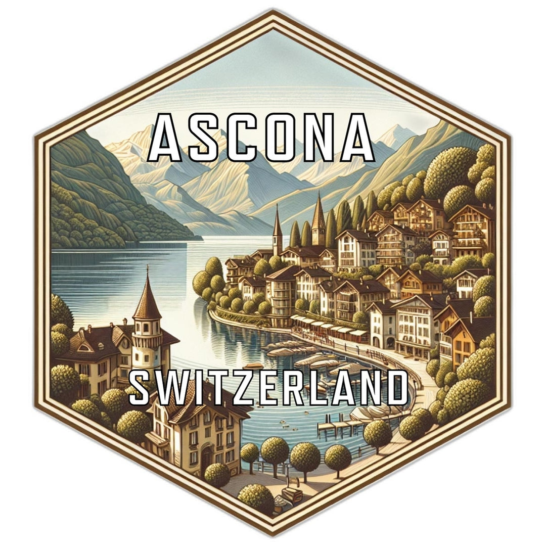 Ascona Switzerland Travel Destination Souvenir Vinyl Decal Sticker Image 1