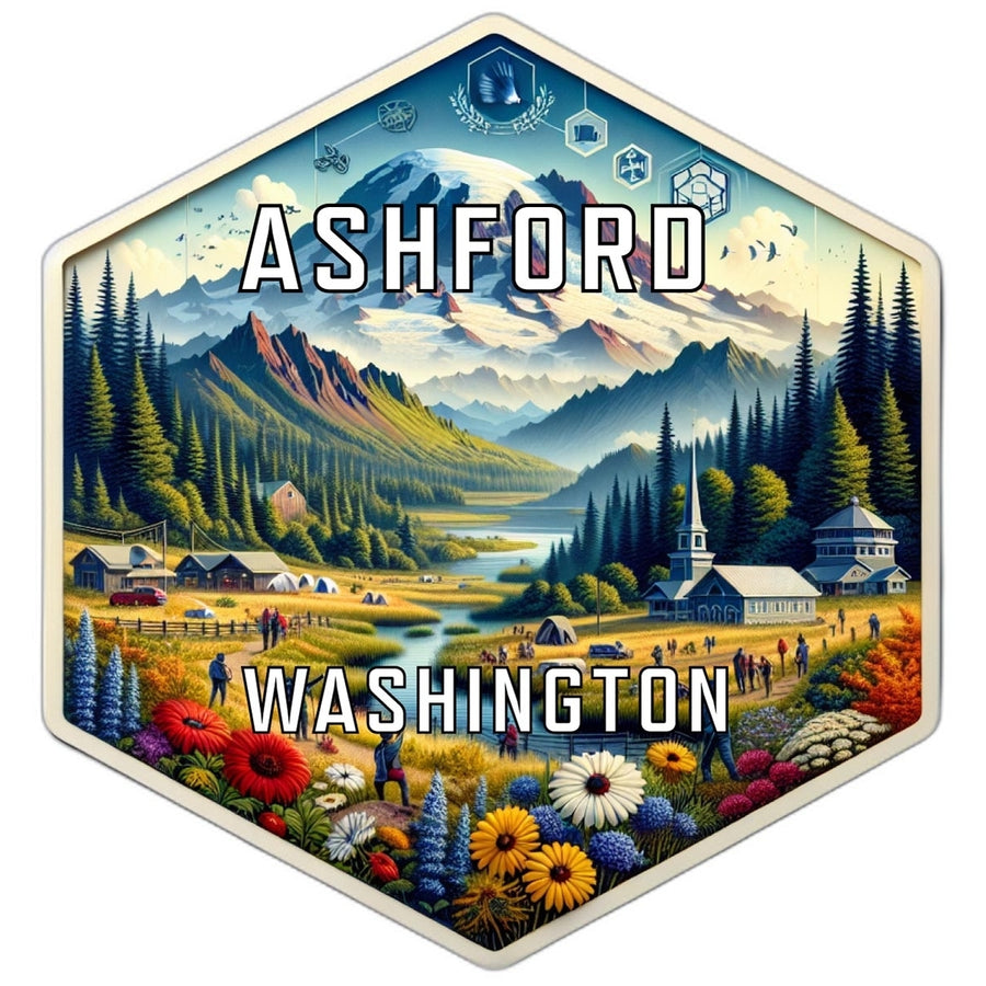 Ashford Washington Travel Destination Souvenir Vinyl Decal Sticker Image 1