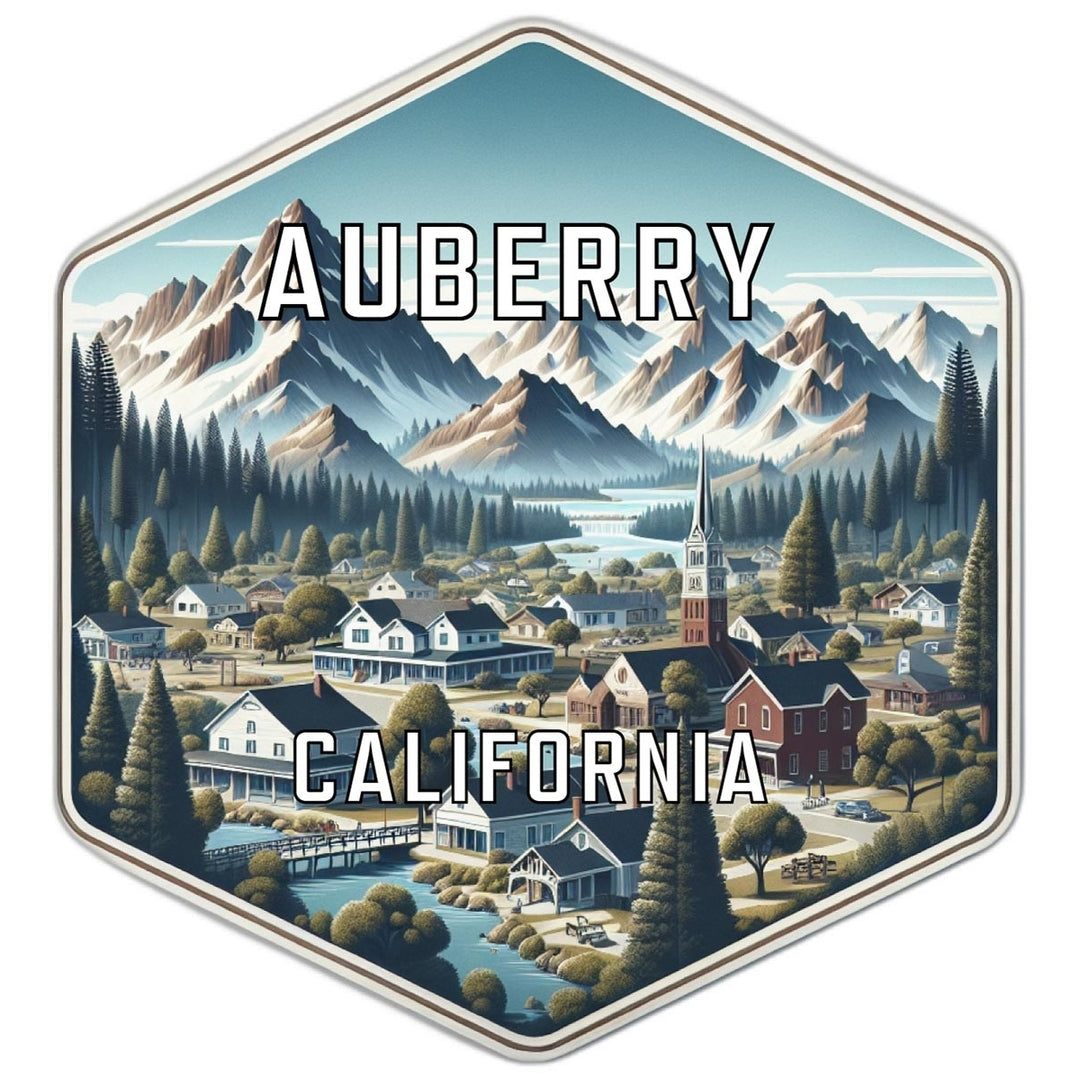 Auberry California Travel Destination Souvenir Vinyl Decal Sticker Image 1