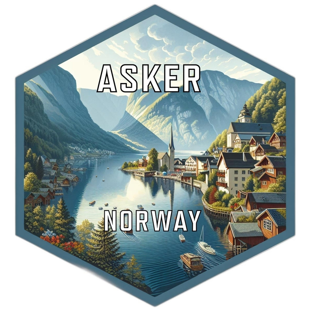 Asker Norway Travel Destination Souvenir Vinyl Decal Sticker Image 1