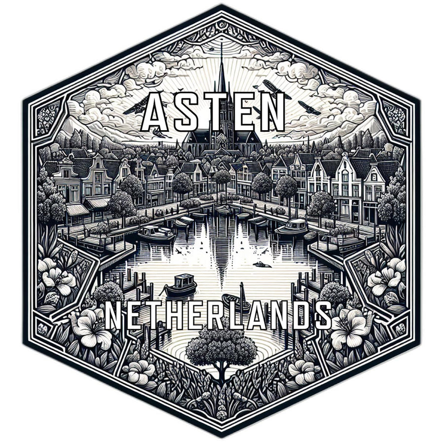 Asten Netherlands Travel Destination Souvenir Vinyl Decal Sticker Image 1