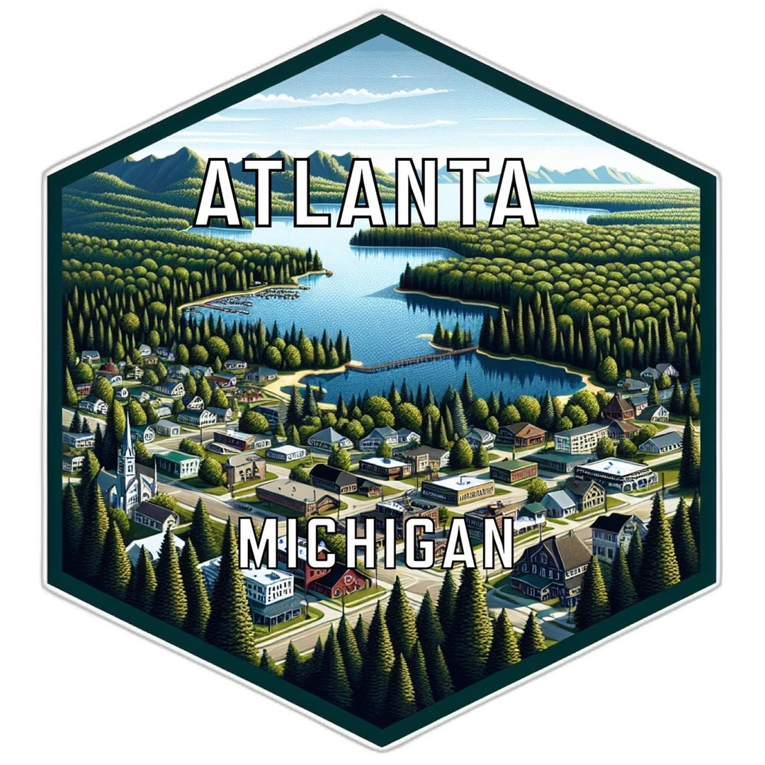 Atlanta Michigan Travel Destination Souvenir Vinyl Decal Sticker Image 1