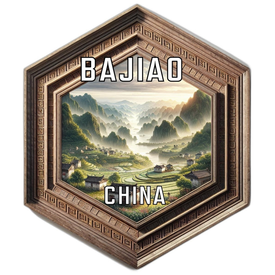 Bajiao China Travel Destination Souvenir Vinyl Decal Sticker Image 1