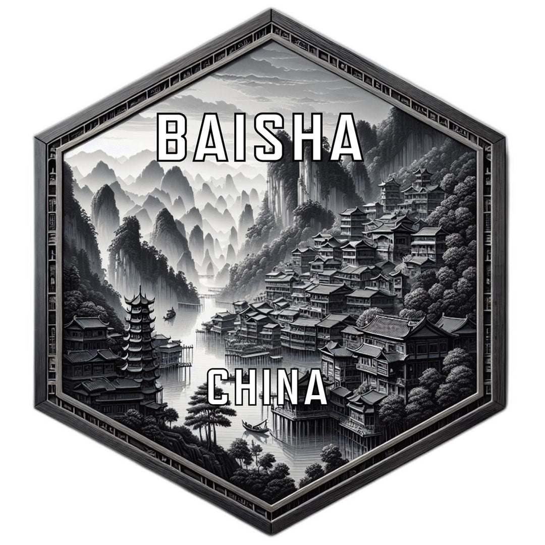 Baisha China Travel Destination Souvenir Vinyl Decal Sticker Image 1