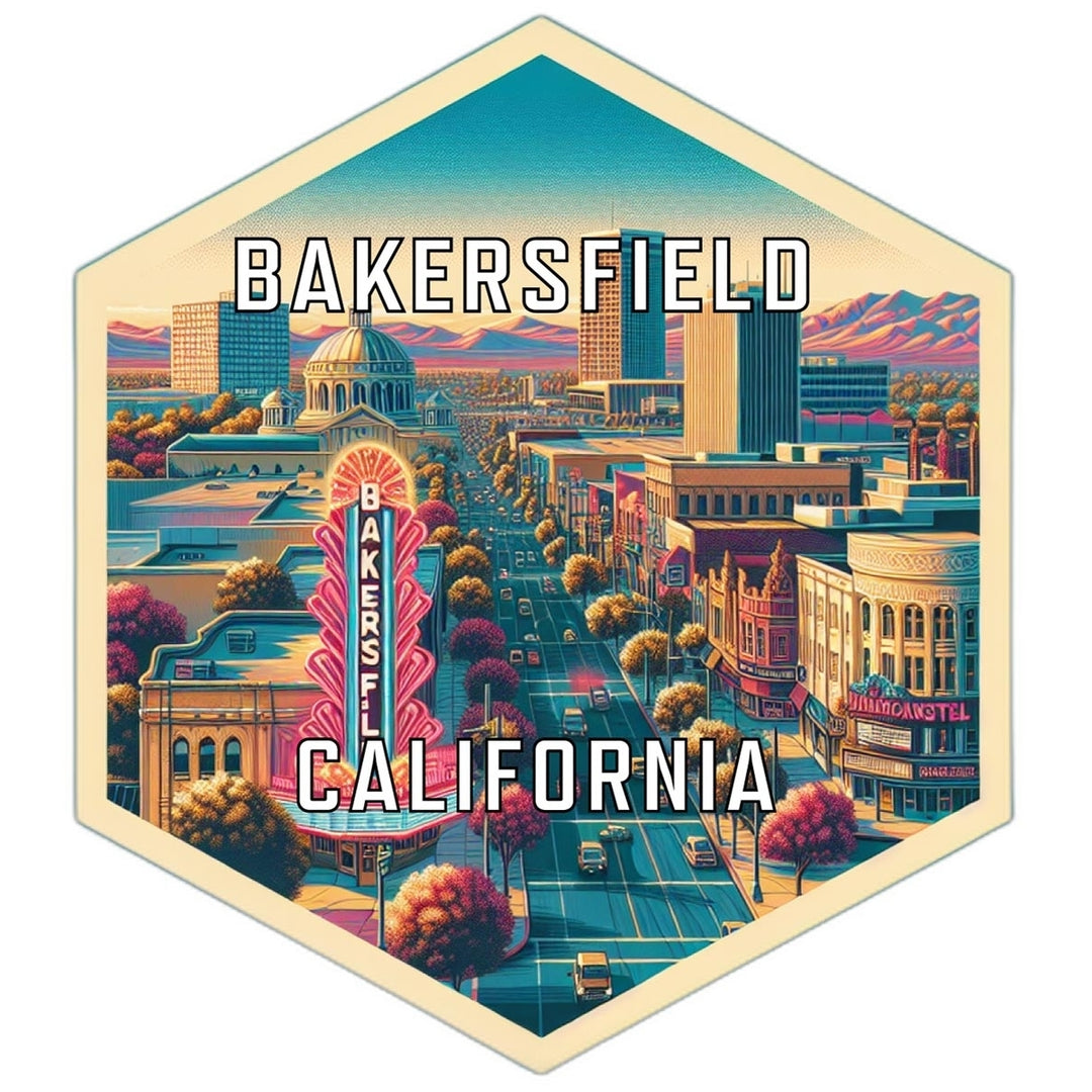 Bakersfield California Travel Destination Souvenir Vinyl Decal Sticker Image 1