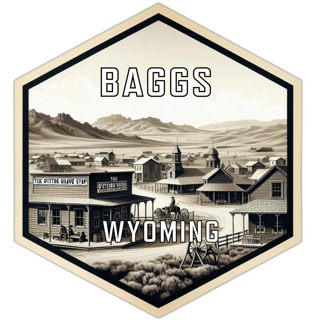 Baggs Wyoming Travel Destination Souvenir Vinyl Decal Sticker Image 1