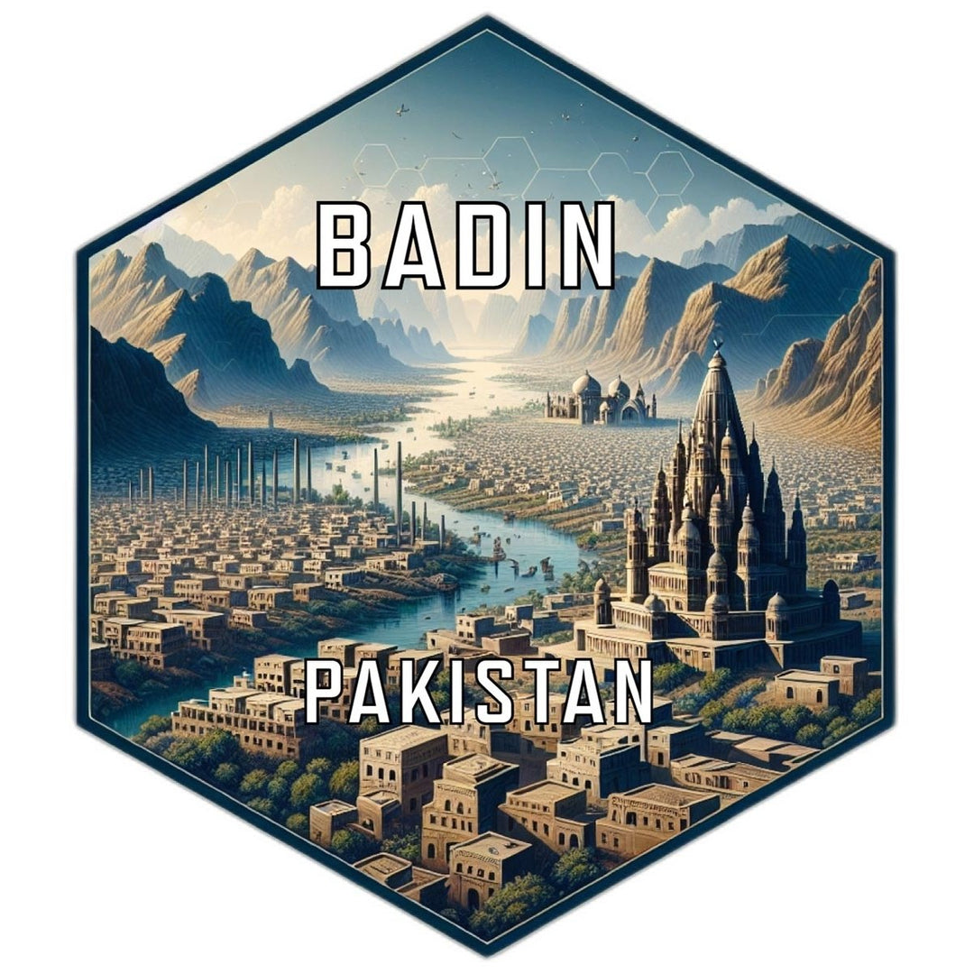 Badin Pakistan Travel Destination Souvenir Vinyl Decal Sticker Image 1