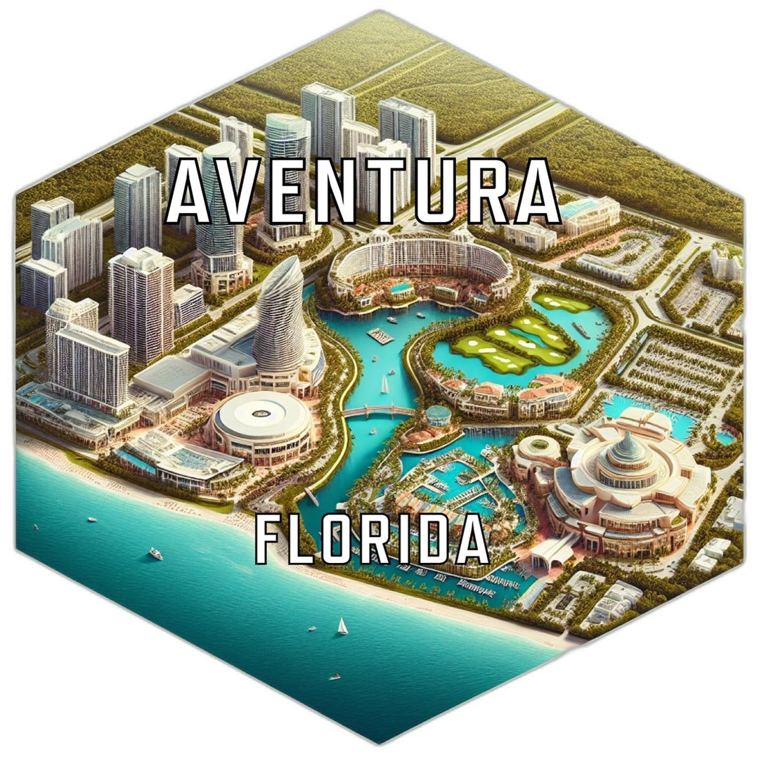 Aventura Florida Travel Destination Souvenir Vinyl Decal Sticker Image 1