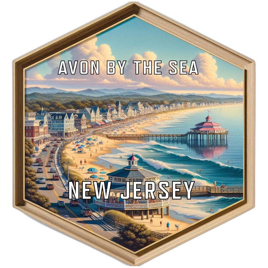 Avon By The Sea Jersey Travel Destination Souvenir Vinyl Decal Sticker Image 1