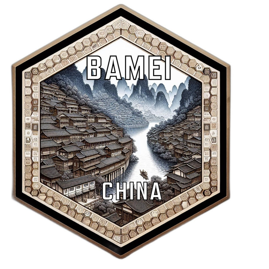 Bamei China Travel Destination Souvenir Vinyl Decal Sticker Image 1