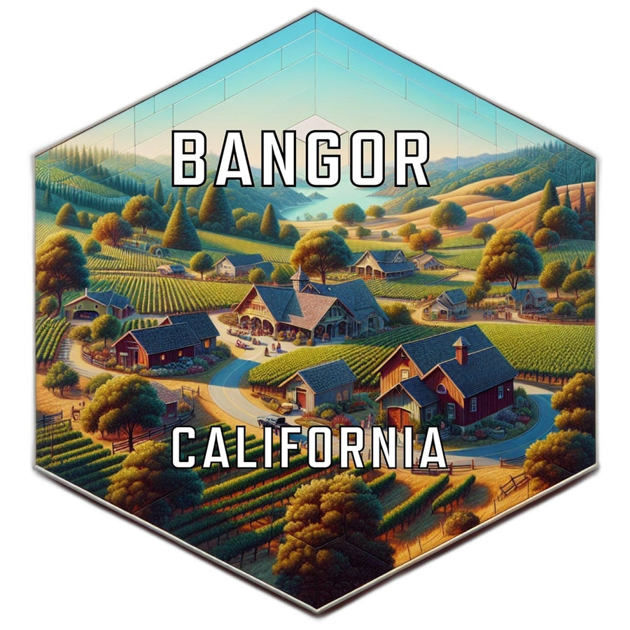 Bangor California Travel Destination Souvenir Vinyl Decal Sticker Image 1