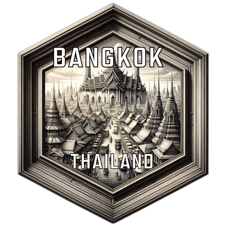 Bangkok Thailand Travel Destination Souvenir Vinyl Decal Sticker Image 1