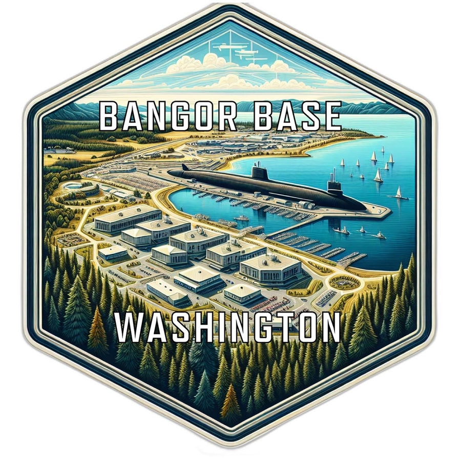 Bangor Base Washington Travel Destination Souvenir Vinyl Decal Sticker Image 1