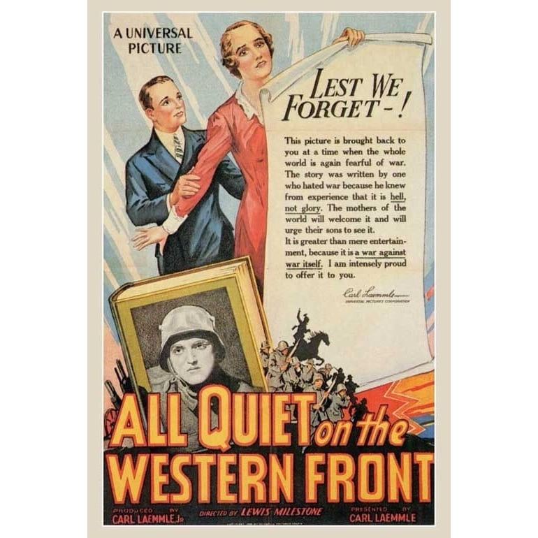 All Quiet on the Western Front Movie Poster Print (27 x 40) - Item MOVGF6275 Image 1