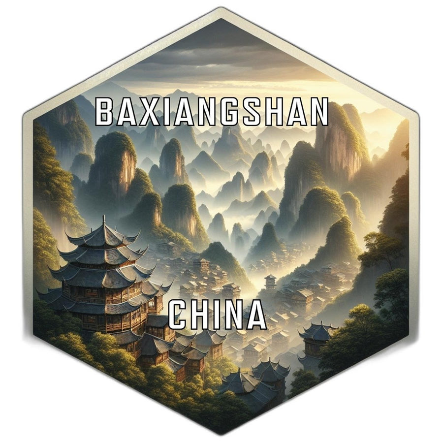 Baxiangshan China Travel Destination Souvenir Vinyl Decal Sticker Image 1