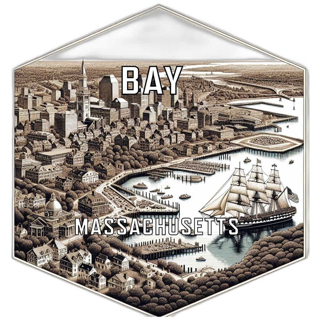 Bay Massachusetts Travel Destination Souvenir Vinyl Decal Sticker Image 1