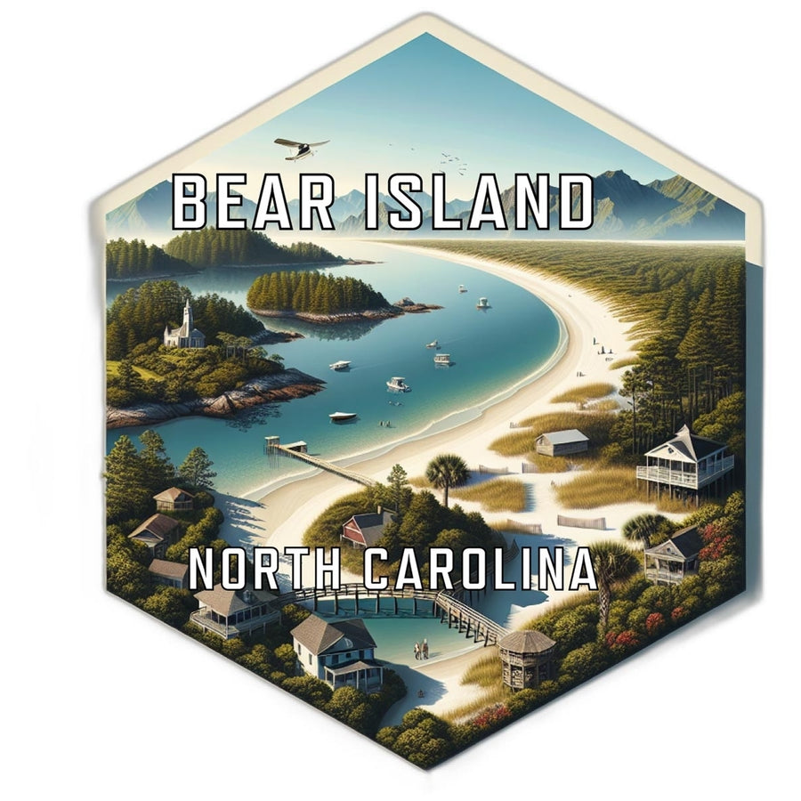 Bear Island North Carolina Travel Destination Souvenir Vinyl Decal Sticker Image 1