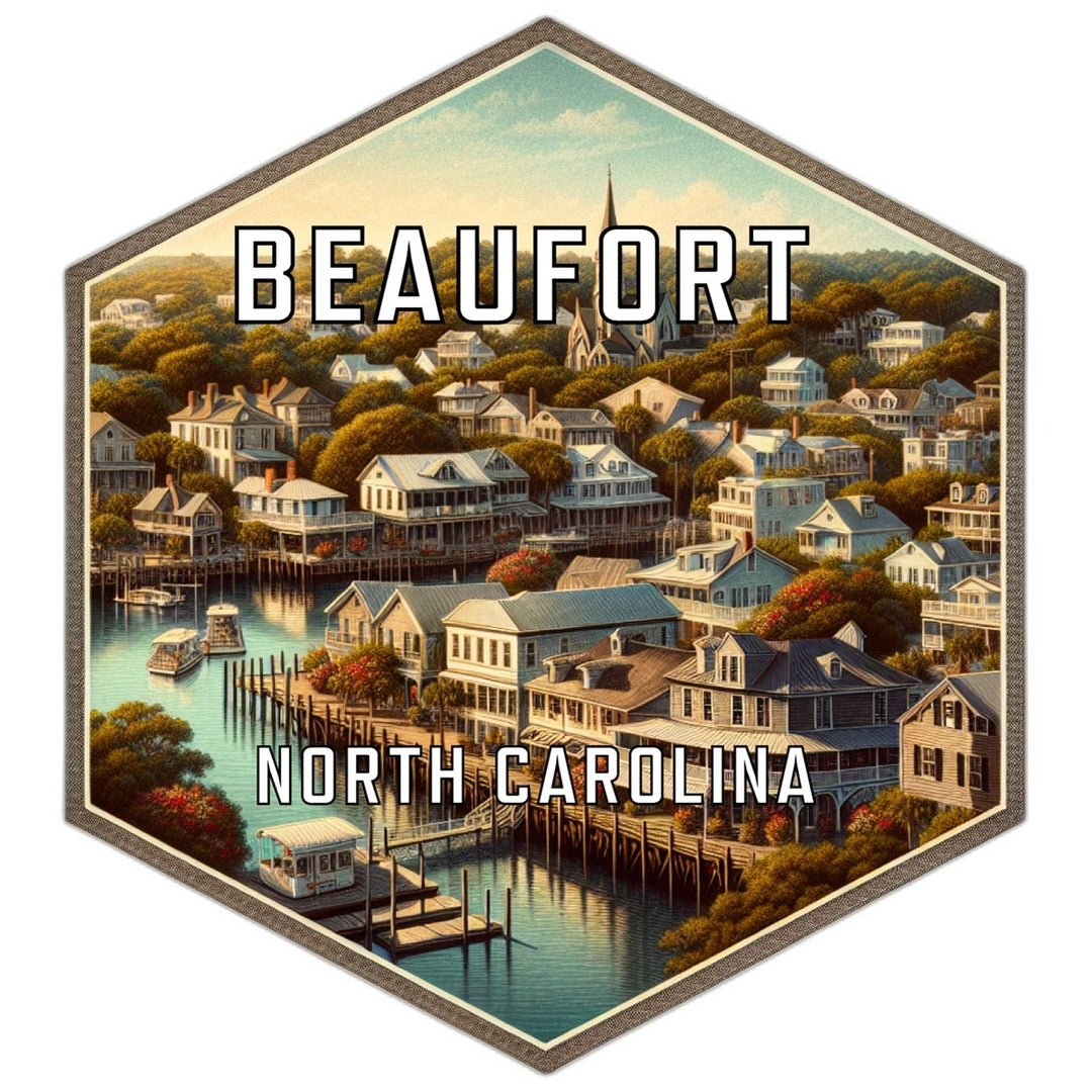 Beaufort North Carolina Travel Destination Souvenir Vinyl Decal Sticker Image 1