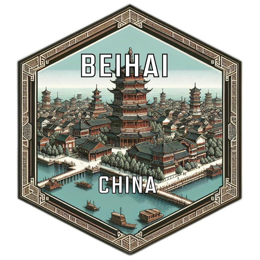 Beihai China Travel Destination Souvenir Vinyl Decal Sticker Image 1