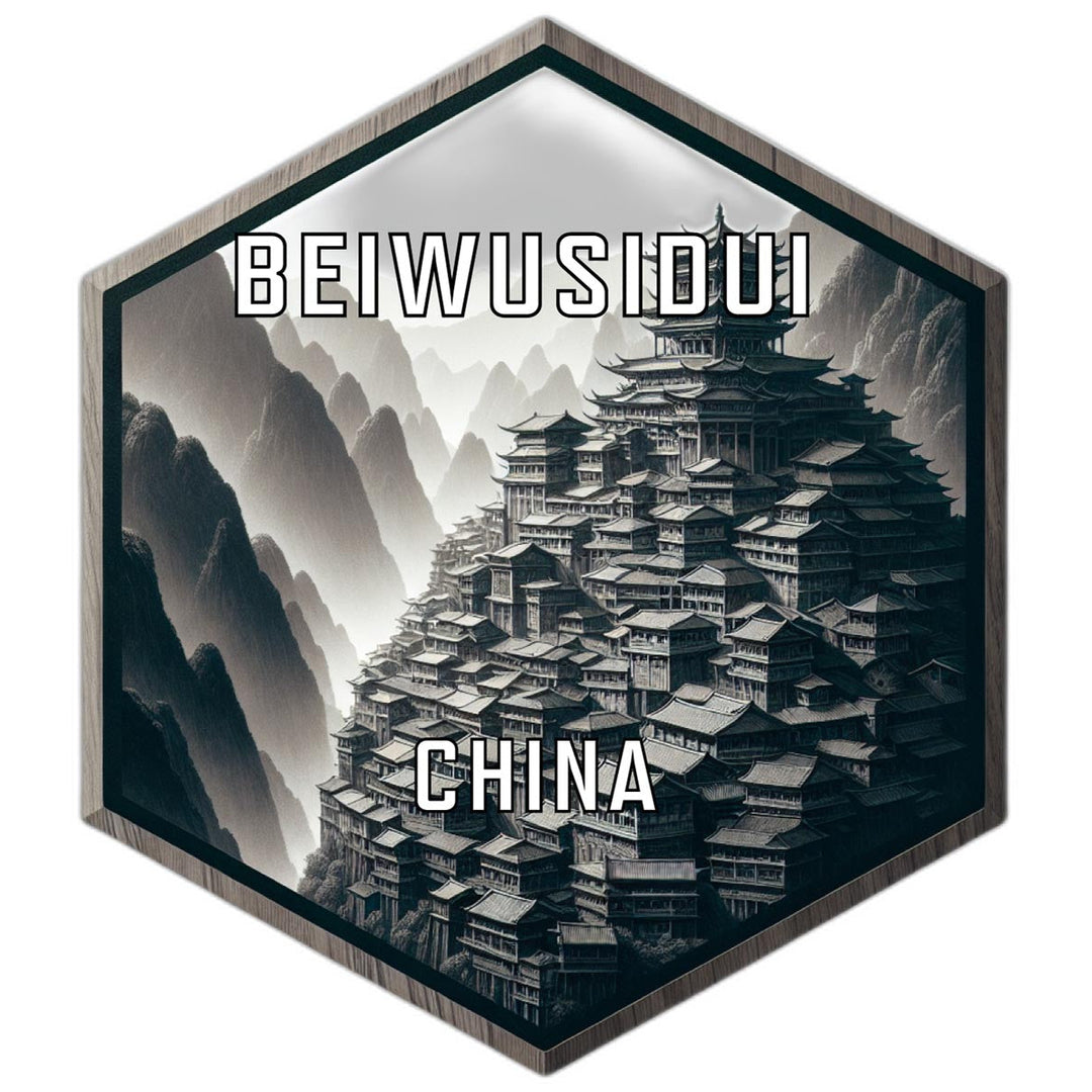 Beiwusidui China Travel Destination Souvenir Vinyl Decal Sticker Image 1