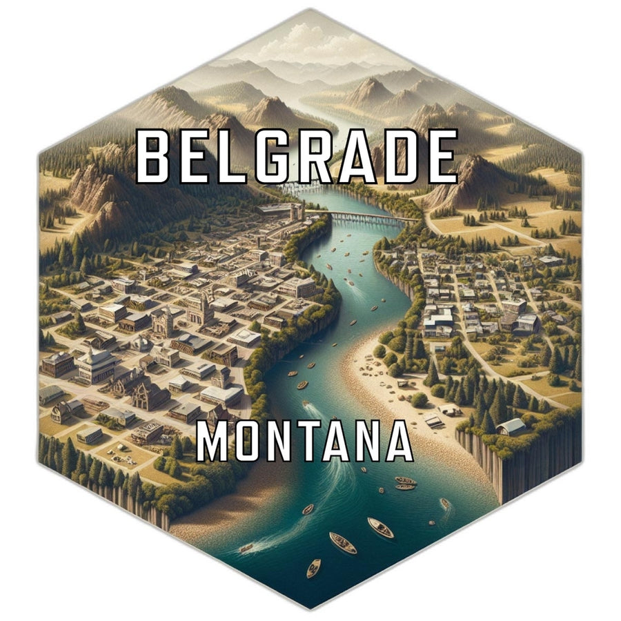 Belgrade Montana Travel Destination Souvenir Vinyl Decal Sticker Image 1