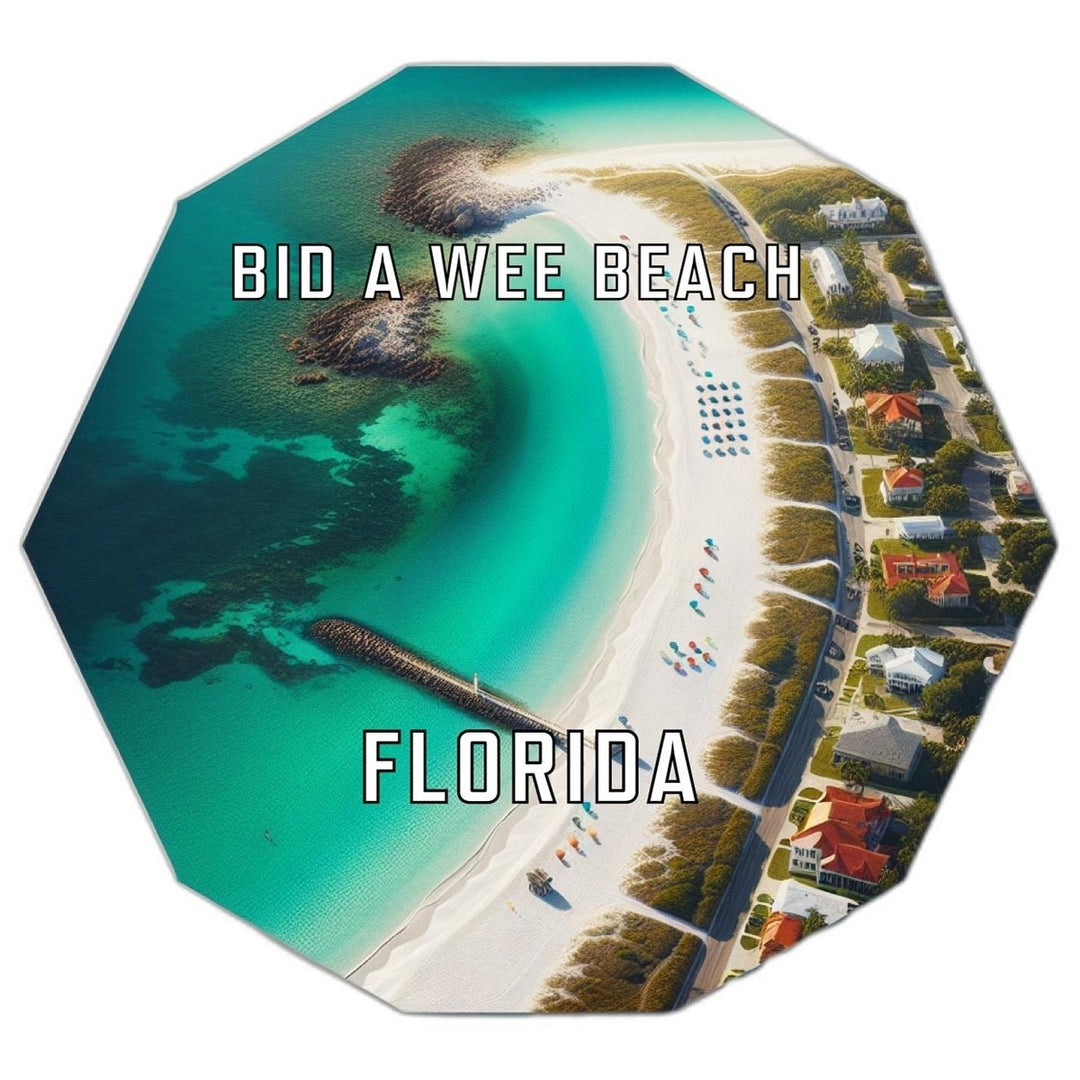 Bid A Wee Beach Florida Travel Destination Souvenir Vinyl Decal Sticker Image 1