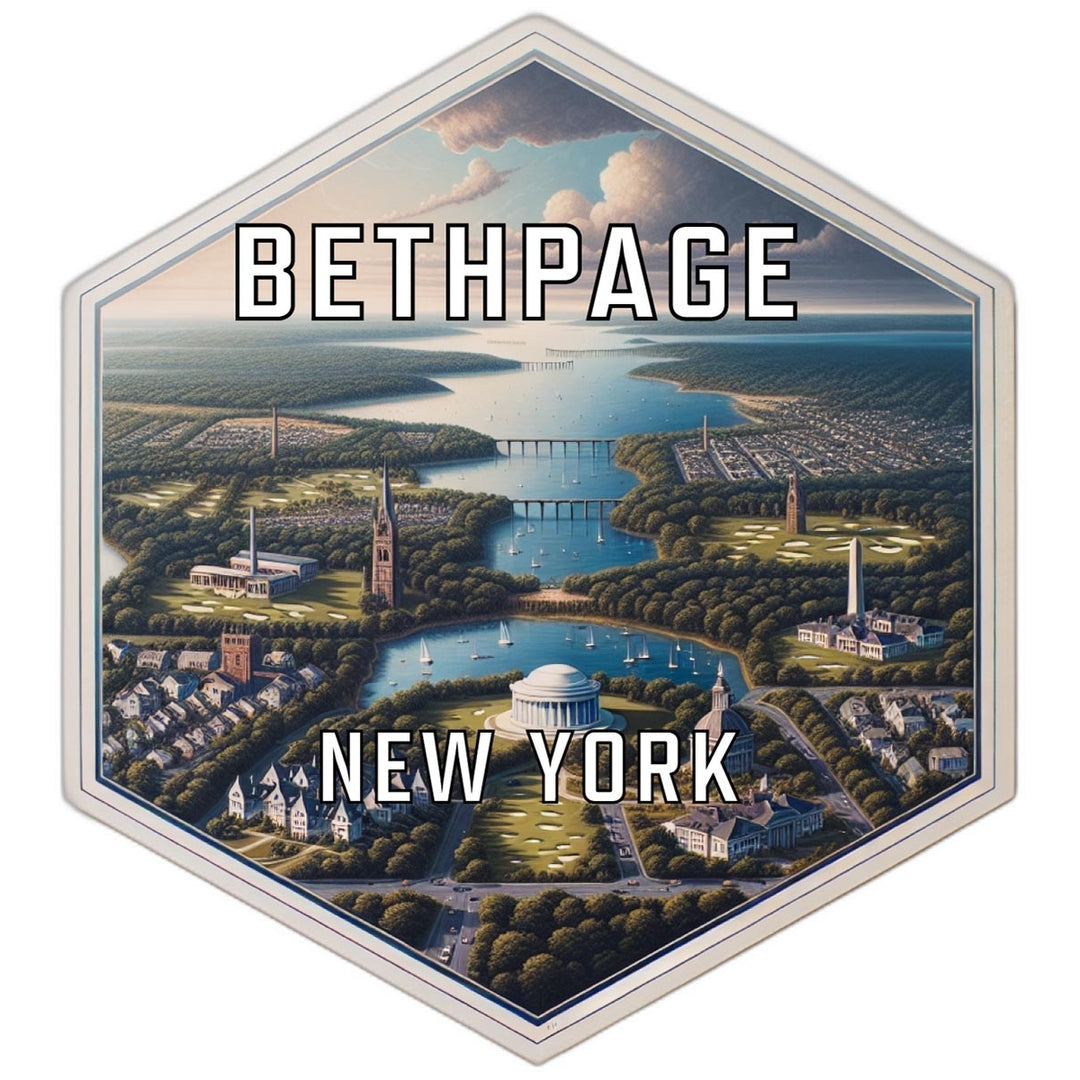 Bethpage York Travel Destination Souvenir Vinyl Decal Sticker Image 1