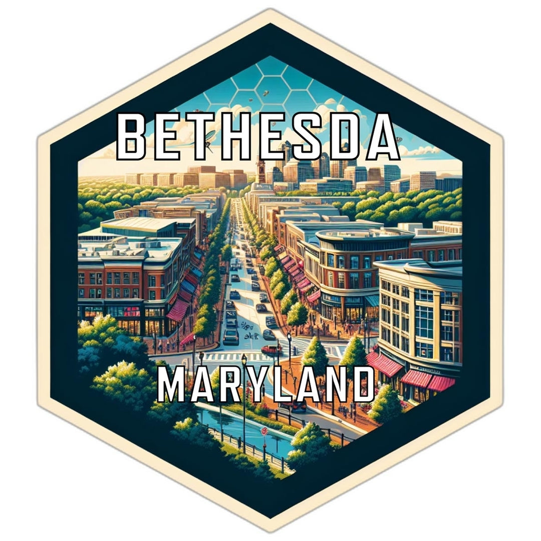 Bethesda Maryland Travel Destination Souvenir Vinyl Decal Sticker Image 1