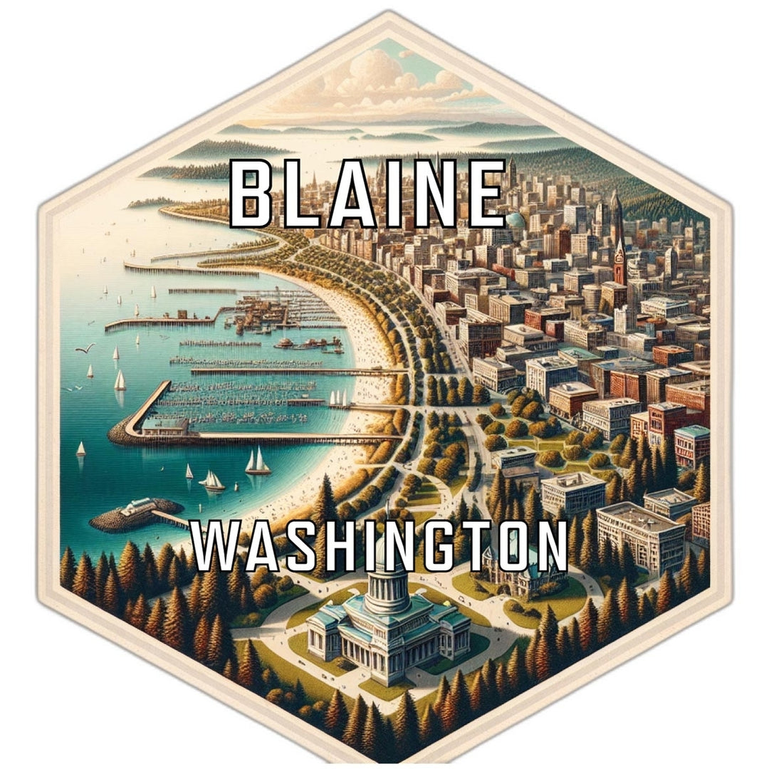 Blaine Washington Travel Destination Souvenir Vinyl Decal Sticker Image 1