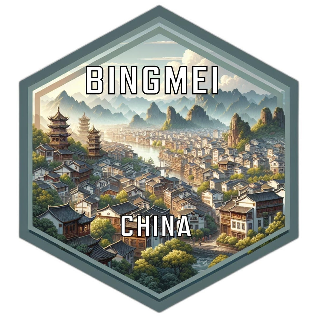 Bingmei China Travel Destination Souvenir Vinyl Decal Sticker Image 1