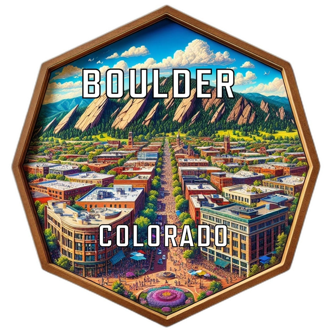 Boulder Colorado Travel Destination Souvenir Vinyl Decal Sticker Image 1