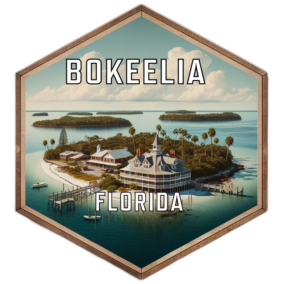 Bokeelia Florida Travel Destination Souvenir Vinyl Decal Sticker Image 1