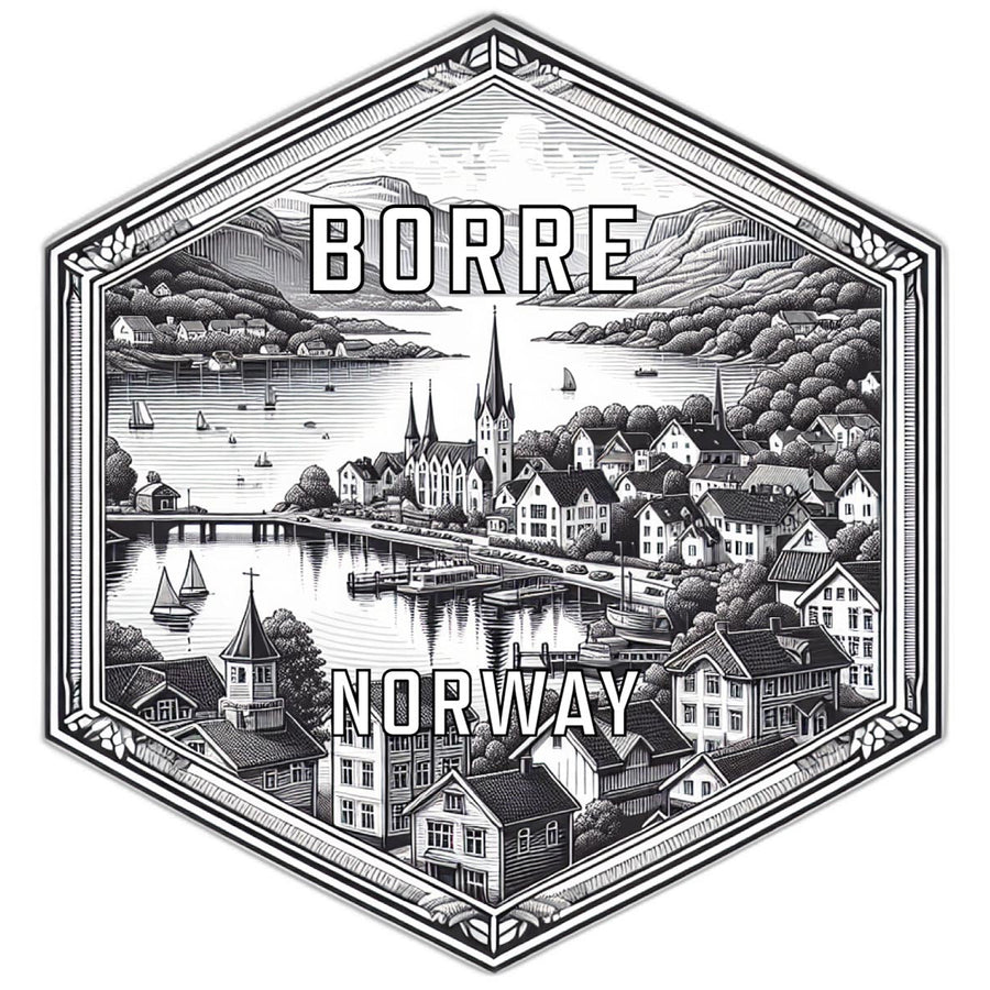 Borre Norway Travel Destination Souvenir Vinyl Decal Sticker Image 1