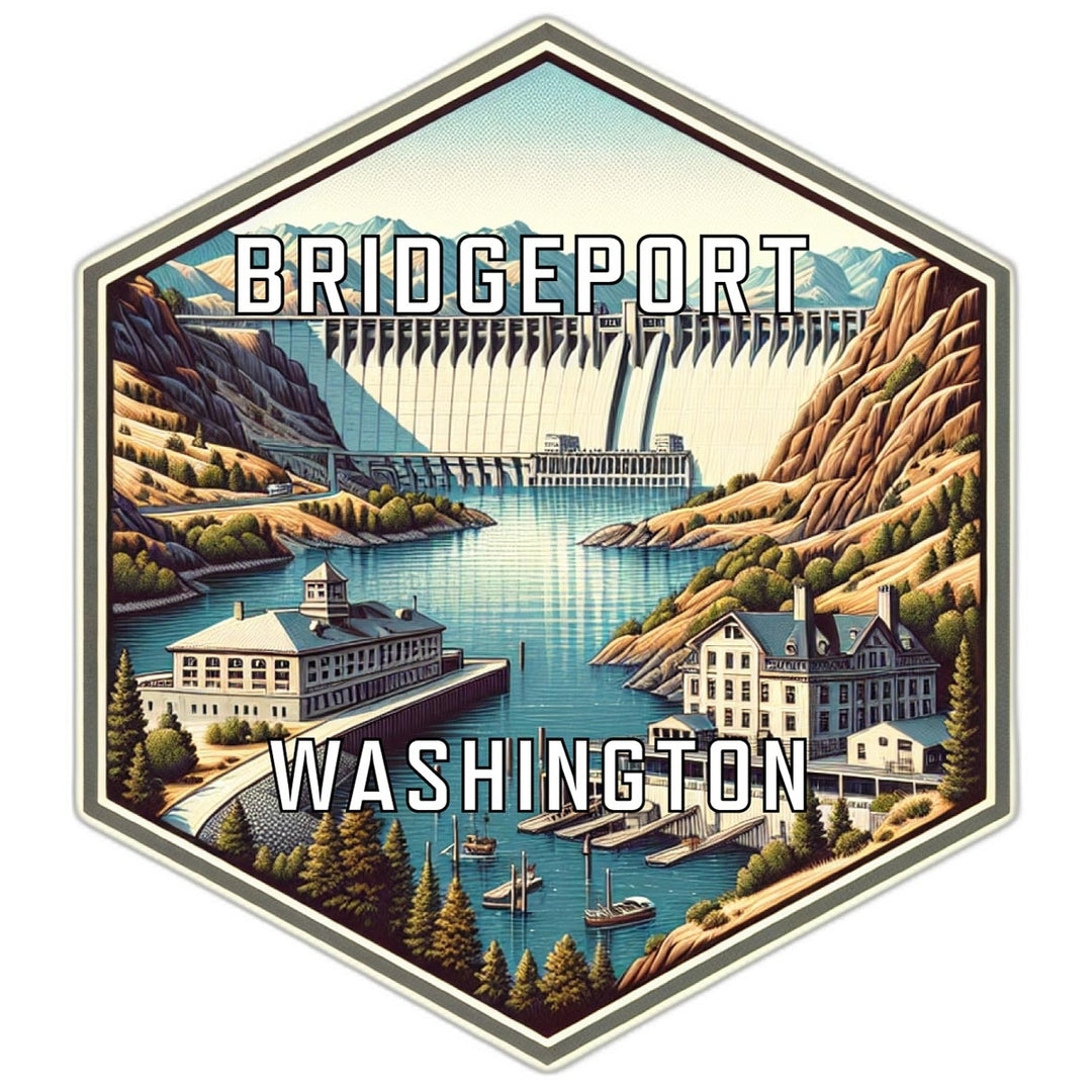 Bridgeport Washington Travel Destination Souvenir Vinyl Decal Sticker Image 1