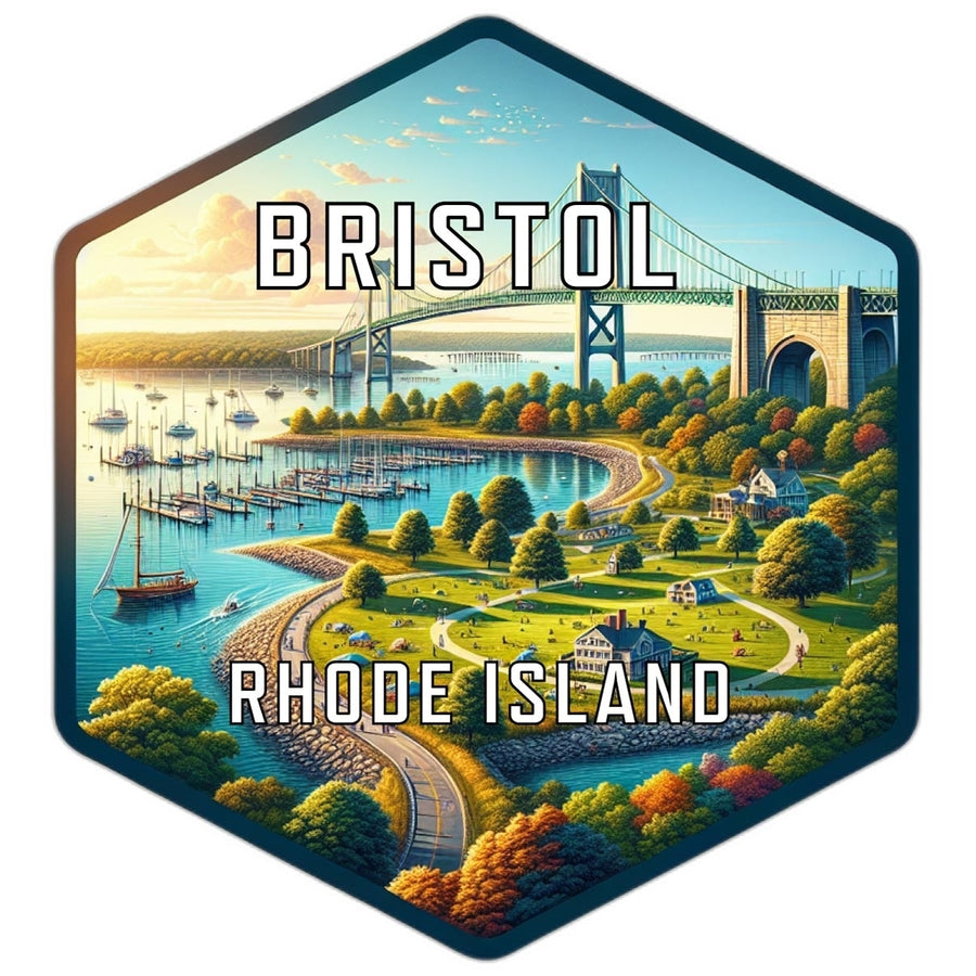 Bristol Rhode Island Travel Destination Souvenir Vinyl Decal Sticker Image 1