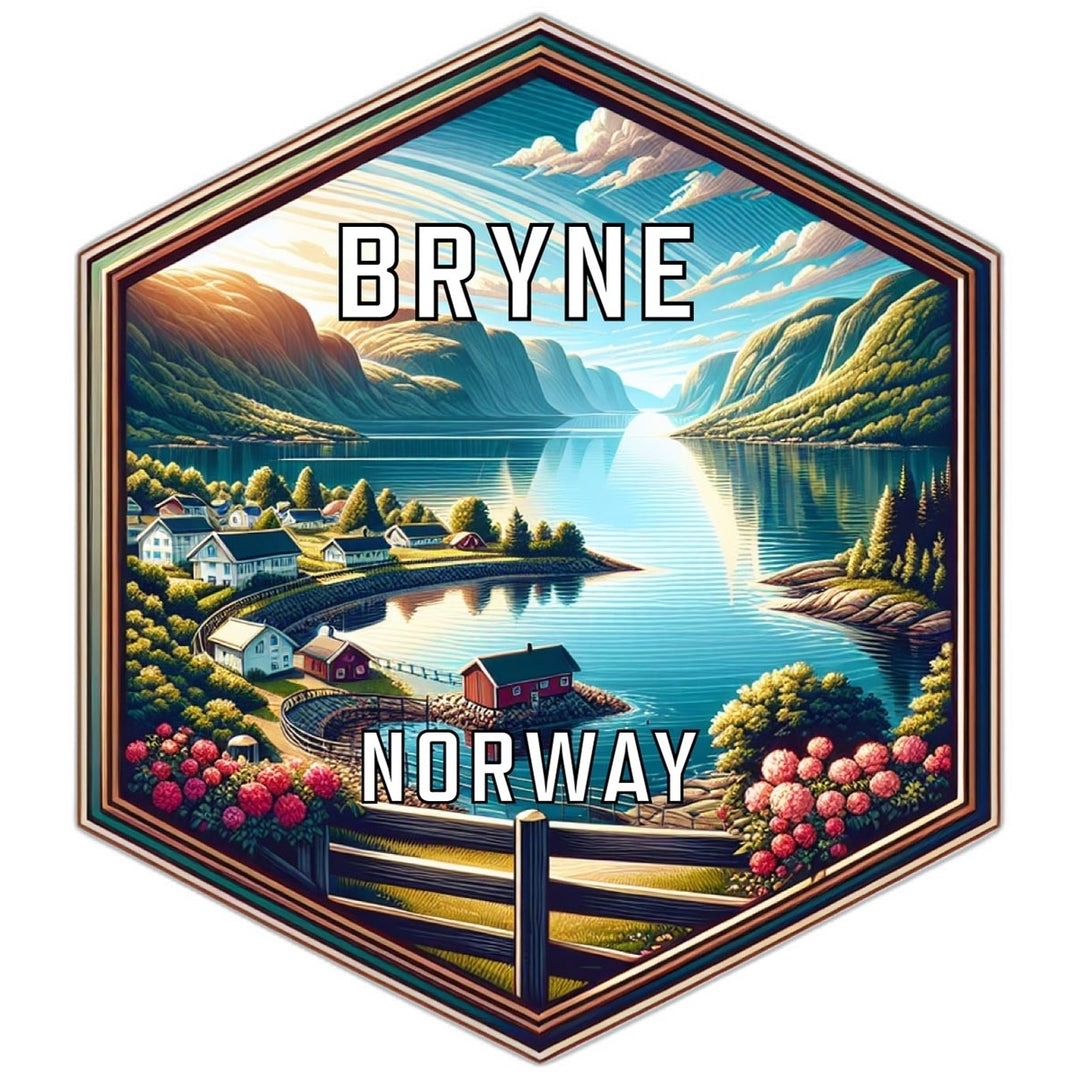 Bryne Norway Travel Destination Souvenir Vinyl Decal Sticker Image 1