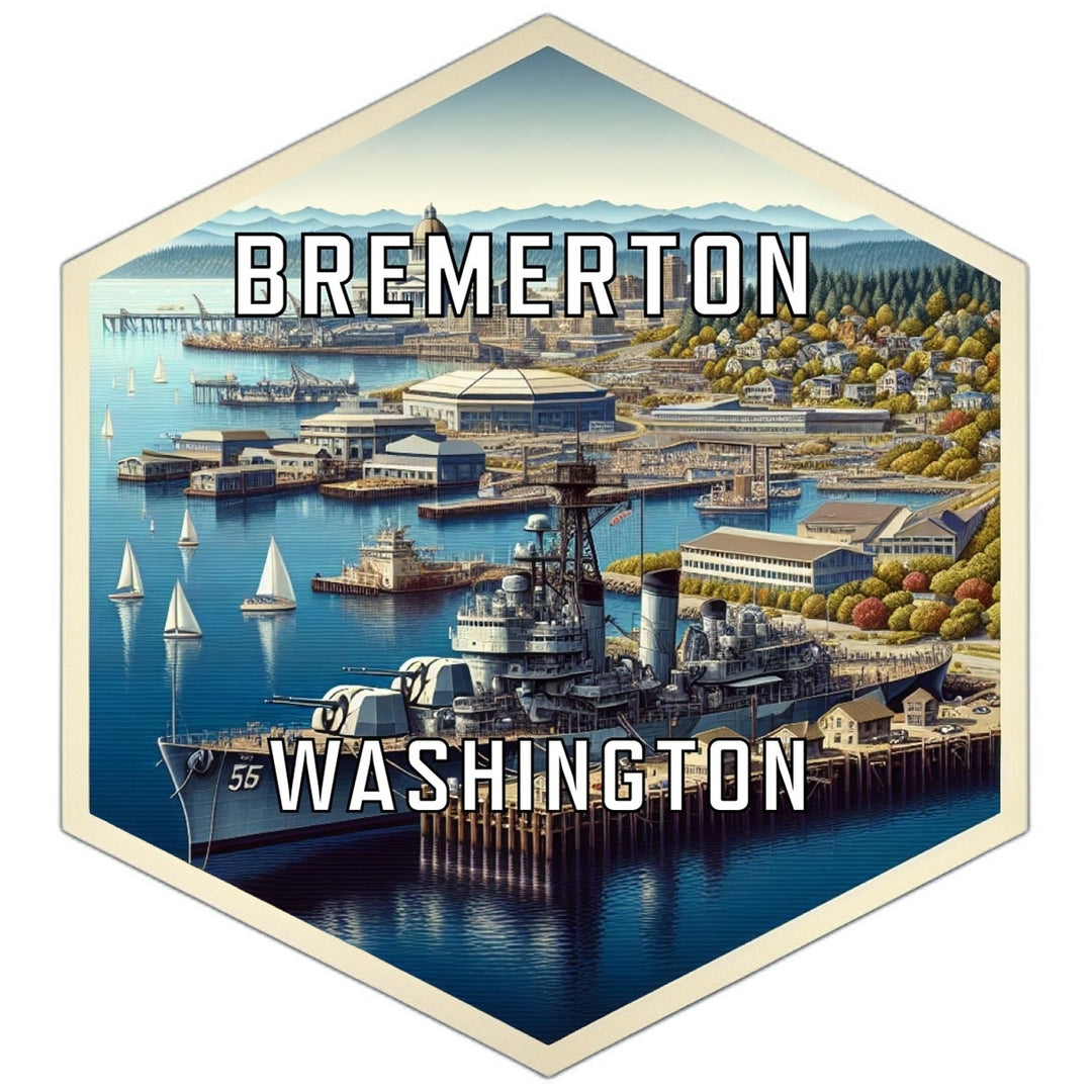 Bremerton Washington Travel Destination Souvenir Vinyl Decal Sticker Image 1