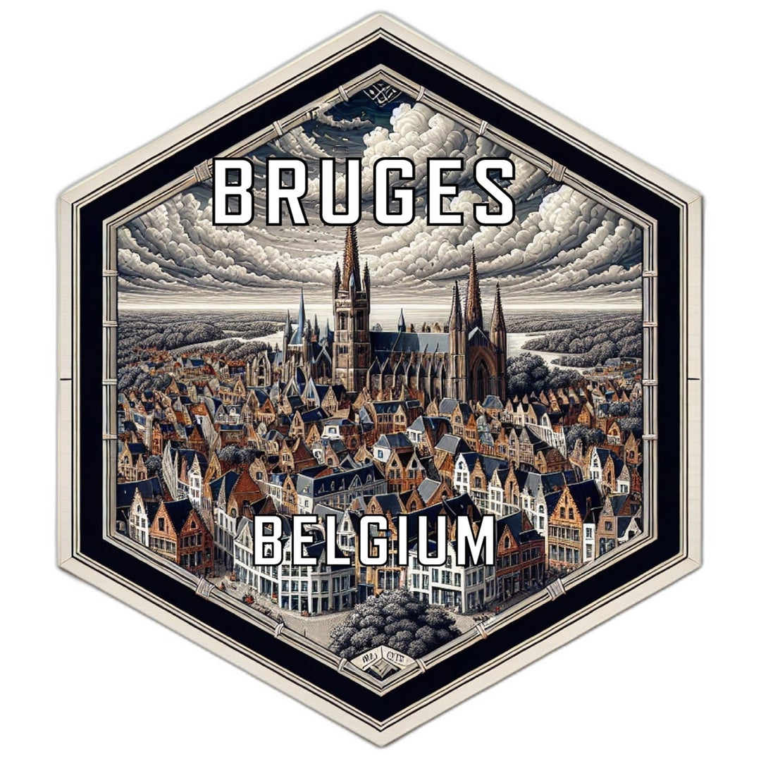 Bruges Belgium Travel Destination Souvenir Vinyl Decal Sticker Image 1