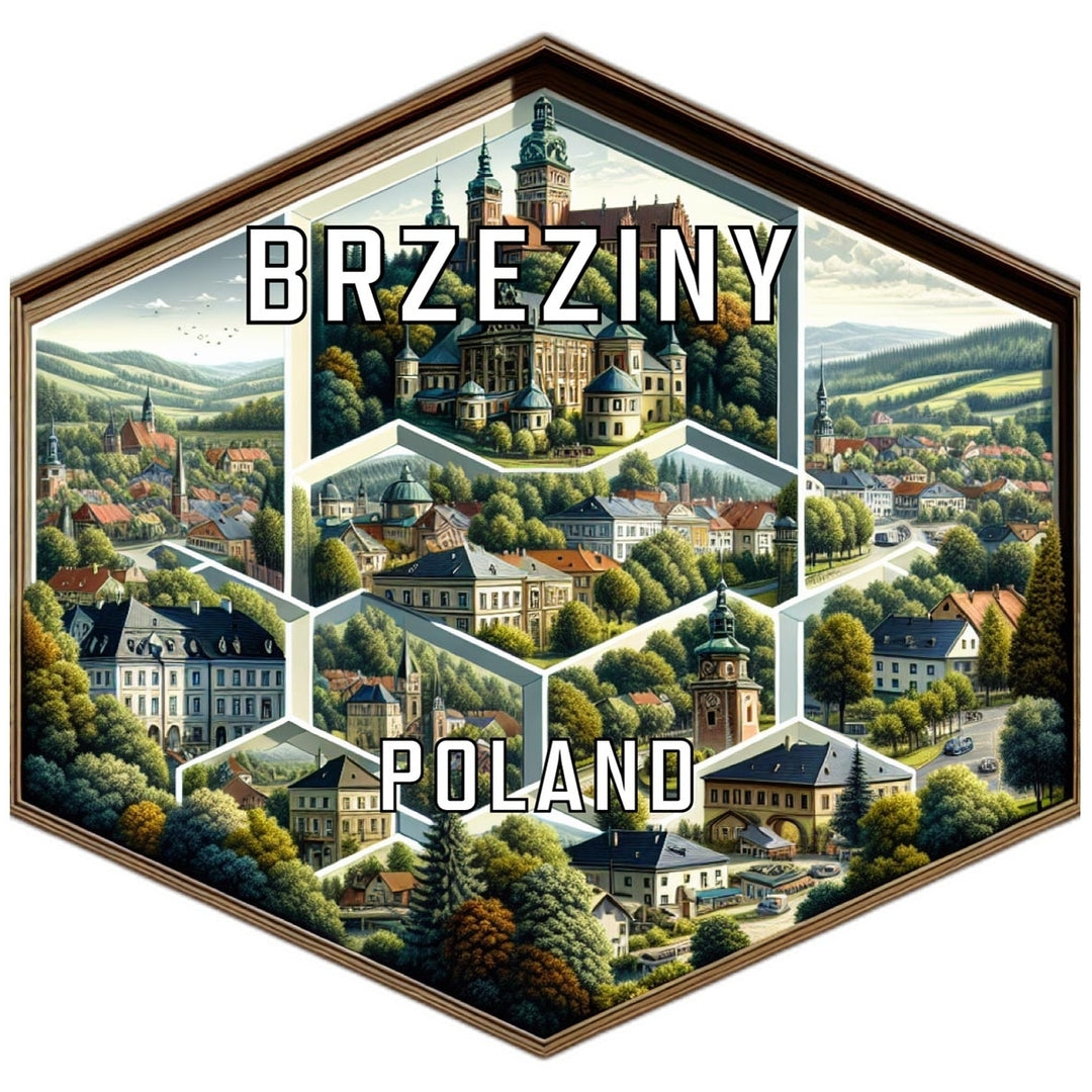 Brzeziny Poland Travel Destination Souvenir Vinyl Decal Sticker Image 1