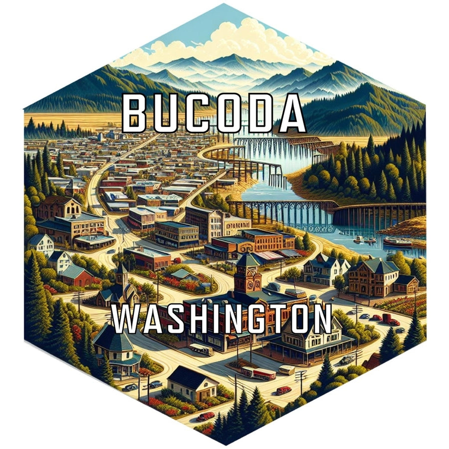 Bucoda Washington Travel Destination Souvenir Vinyl Decal Sticker Image 1