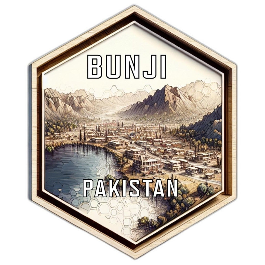 Bunji Pakistan Travel Destination Souvenir Vinyl Decal Sticker Image 1