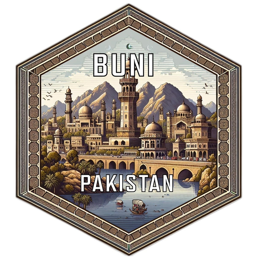 Buni Pakistan Travel Destination Souvenir Vinyl Decal Sticker Image 1