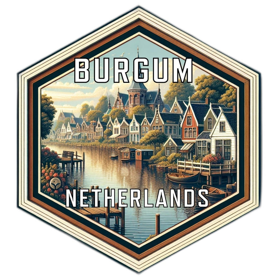 Burgum Netherlands Travel Destination Souvenir Vinyl Decal Sticker Image 1