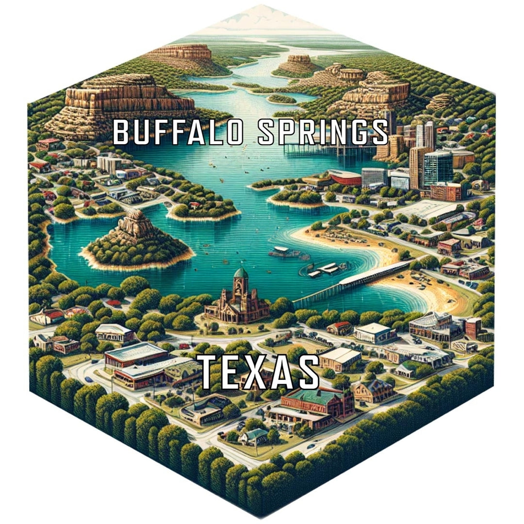 Buffalo Springs Texas Travel Destination Souvenir Vinyl Decal Sticker Image 1