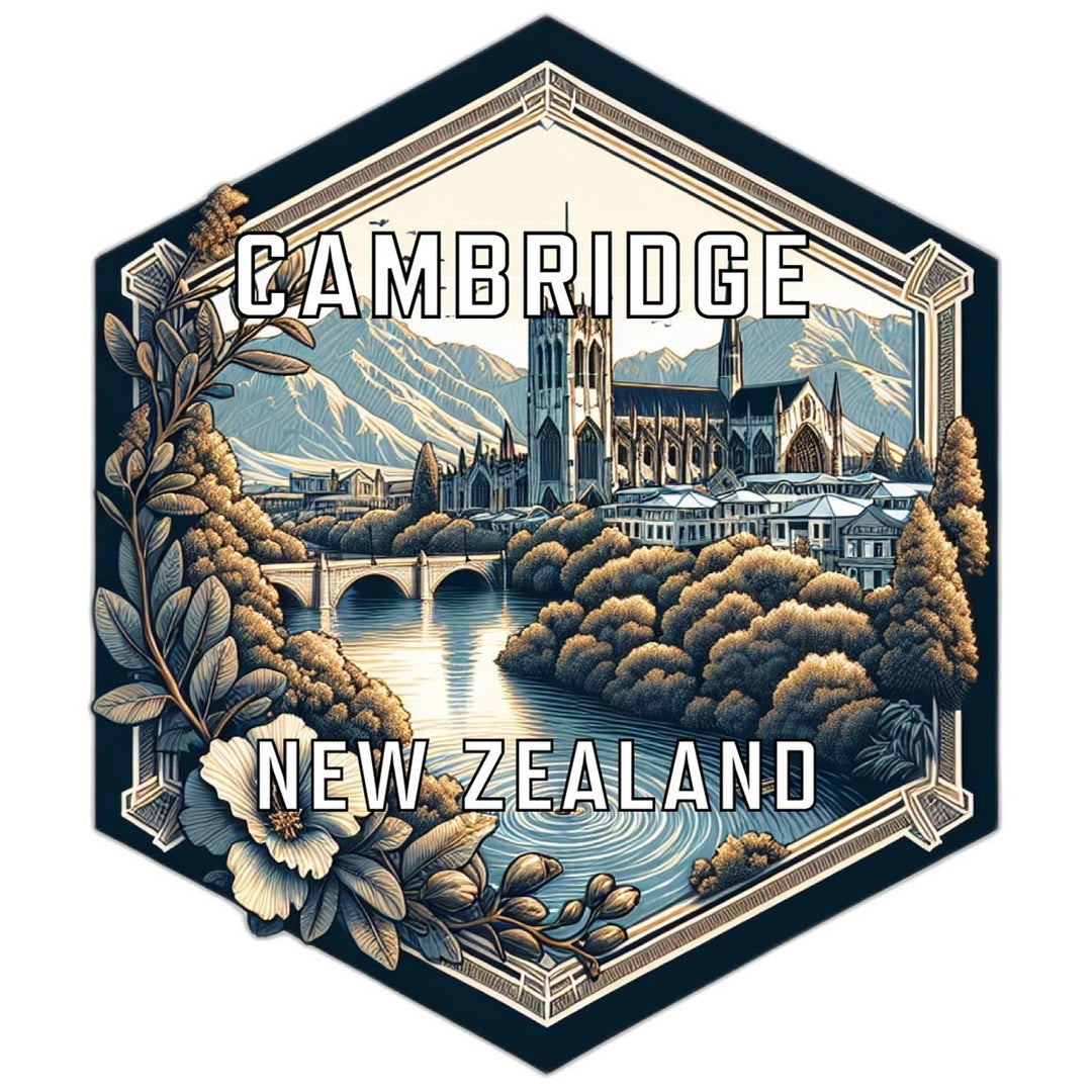 Cambridge Zealand Travel Destination Souvenir Vinyl Decal Sticker Image 1