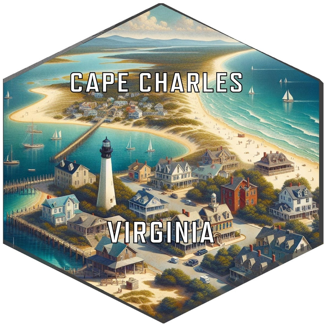 Cape Charles Virginia Travel Destination Souvenir Vinyl Decal Sticker Image 1